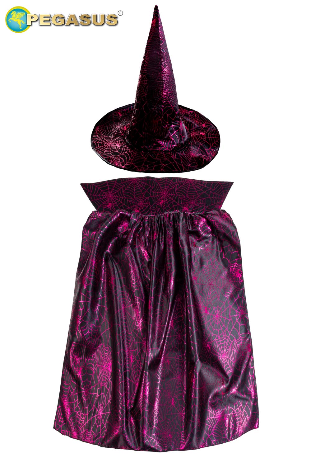 CAPPELLO+MANTELLO STREGA FUXIA